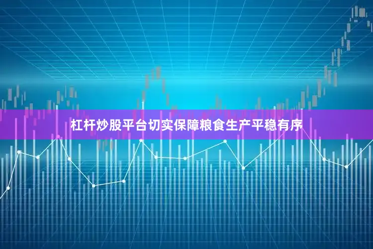 杠杆炒股平台切实保障粮食生产平稳有序